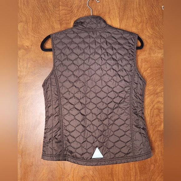 LL Bean Brown Quilted Insulated Vest With Full Zipper And Pockets - Picture 2 of 5
